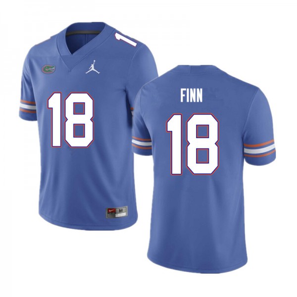 Men #18 Jacob Finn Florida Gators College Football Jerseys Blue